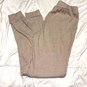 Anthropologie Allfenix Australia Ribbed Joggers Tan Size Medium 27 inch